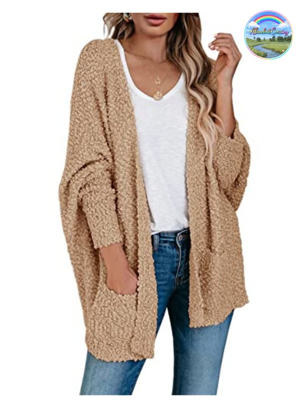 Saodimallsu Women's Chunky Popcorn Cardigan Oversized Cozy Long Sweater